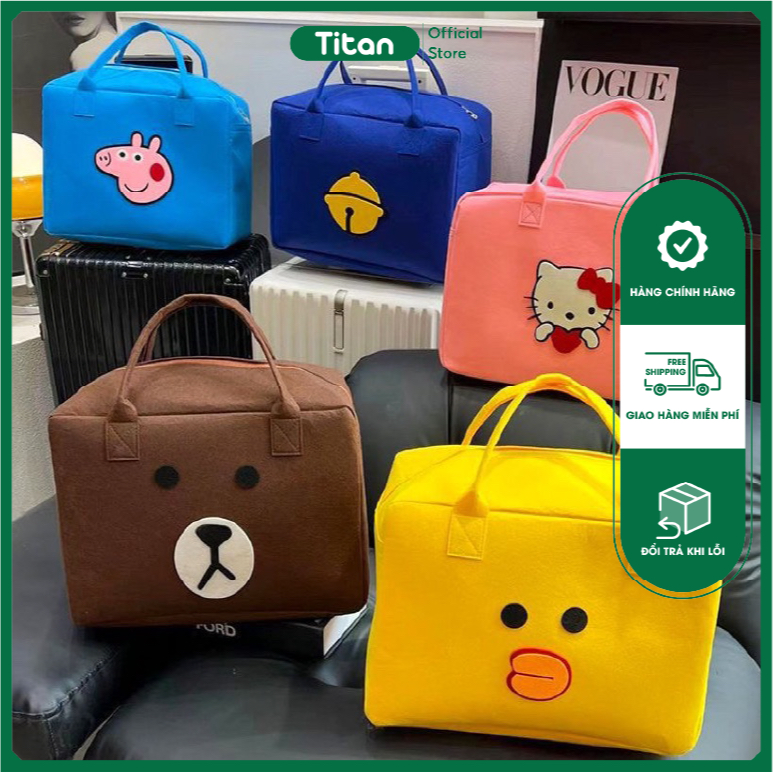 Túi Du Lịch, Túi Đựng Đồ Đa Năng Đi Chơi, Đi Biển, Để Quần Áo, Cài Vali Vải Nỉ Xốp Nhiều Hoạ Tiết (40x30x20)