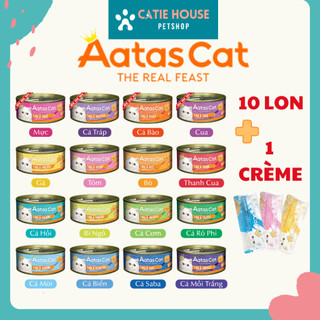 Pate lon cho mèo aatas cat, tuna series cho mèo mọi lứa tuổi 80g