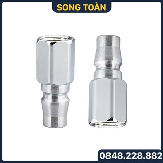 Khớp Rời PF Ren Trong 13 Đầu Đực Nối Nhanh Vào Khớp Ổ Bi Lắp Dây Hơi - Khí Nén, Quick Air Adaptor - Bằng Thép Mạ Crom