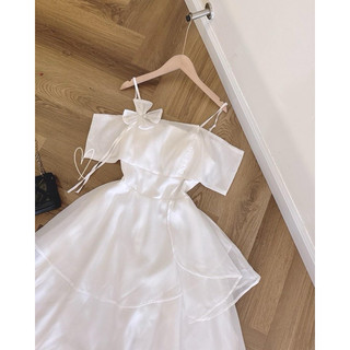 ĐẦM MIDI TẦNG TRỄ VAI NƠ