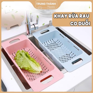 Rổ khay rửa rau hoa củ quả co giãn ngắn dài Trung Thành Plastic