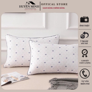 Ruột gối bông gòn Hilton cao cấp, lõi bông kháng khuẩn mềm mại đàn hồi tốt, bề mặt vài cotton thoáng khí