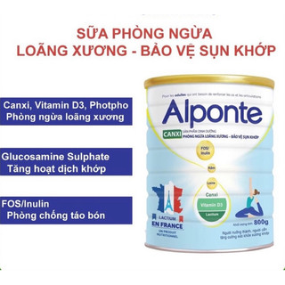 Sữa Bột Alponte Canxi Nano 800G bổ sung canxi phòng ngừa loãng xương