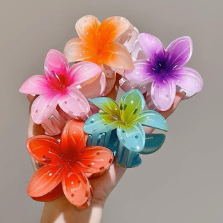 Kẹp tóc hoa sứ Hottrend 8cm Kẹp tóc hình hoa mùa hè đi biển phong cách Hawai