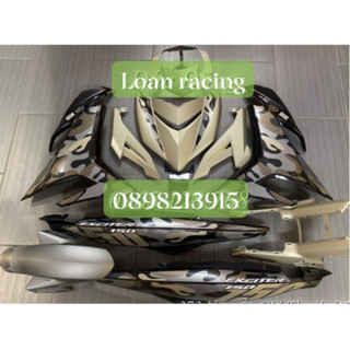Dàn áo exciter 150 vàng xám nhám camo zin chính hãng yamaha - vjc sài gòn