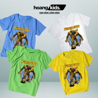 Áo thun hình robot siêu nhân biến hình Transformer Optimus Bumblebee siêu ngầu cho bé trai từ 12kg-45kg