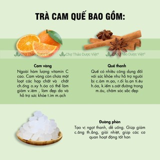 Trà cam quế khô, trà thảo mộc giữ ấm cơ thể, giải cảm, giảm cân, đẹp da, chống lão hóa