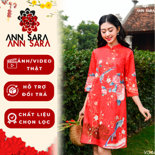 Váy gấm ANN SARA đi chơi tết trẻ trung nhiều màu VG41-VG45