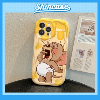 Ốp Lưng iPhone Jerry Cheese Viền Sóng Nổi, Chống Sốc, Bảo Vệ Camera - iP 6/6s/7/8/Plus/X/XS/XR/11/12/13/14/15/Pro/Max