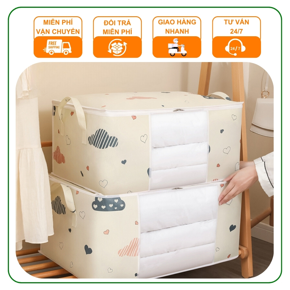 Túi Đựng Quần Áo Chăn Màn Chống Bụi, Chống Nước, Chống Ẩm, Có Túi Xách