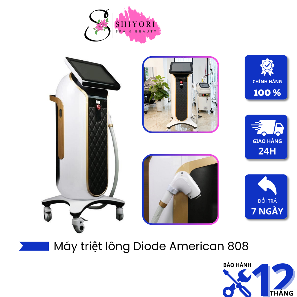 Máy triệt lông Diode Laser American 808 Chính Hãng