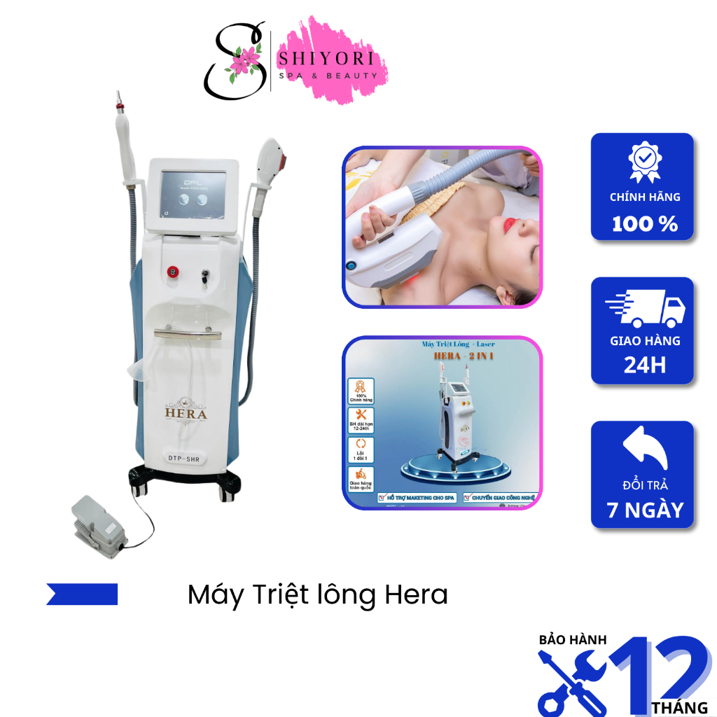 Máy Triệt lông Hera 2in1, Máy Triệt Lông Xóa Xăm DPL Hera Chính Hãng Hiệu Qủa Nhanh Chóng