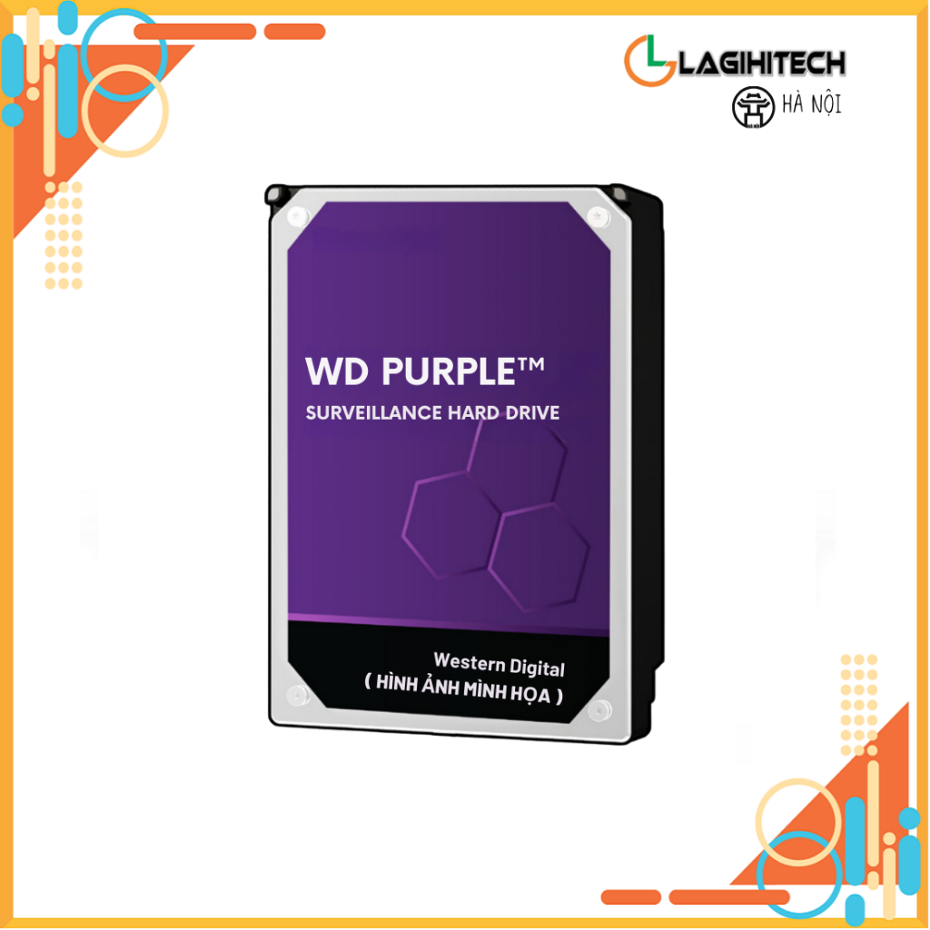 Ổ Cứng HDD Western Digital Purple 4TB / 6TB / 8TB / 10TB 3.5 inch Sata 3 - Bảo Hành 3 năm
