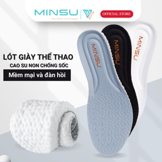 Lót Giày Thể Thao Cao Su Non Nam Nữ Cao Cấp Chính Hãng MINSU M2355, Khử Mùi, Thoáng Khí, Ngăn Vi Khuẩn