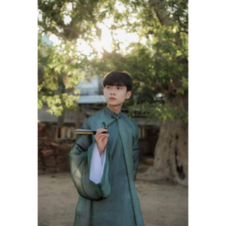 Áo ngũ thân nam, áo tấc tay thụng nam vải xước kim tuyến cao cấp.| Việt Phục Hương Giang