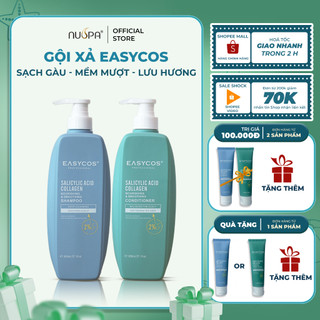 Bộ dầu gội xả nuôi dưỡng tóc chăm sóc da đầu EASYCOS Nourishing & Smoothing Shampo/ Conditioner 800ml