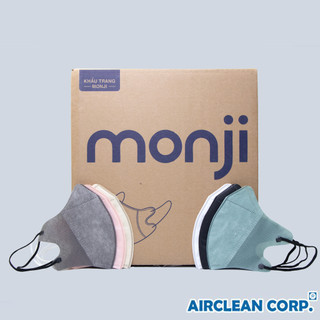 5D MONJI - Thùng 600 Chiếc Khẩu Trang 3 Lớp Kháng Khuẩn,Chống Bụi Mịn