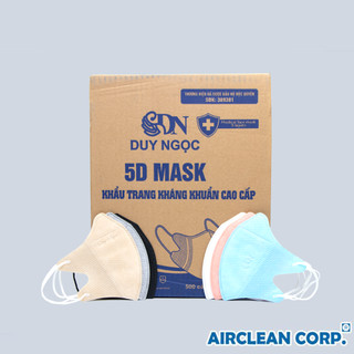 5D Duy Ngọc- Thùng 400 Chiếc Khẩu Trang 3 Lớp Kháng Khuẩn,Chống Bụi Mịn