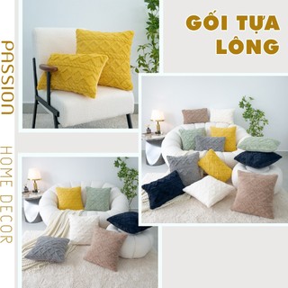  Vỏ Gối Tựa Lưng Sofa Dập Lông Nổi Hình Học Ziczac Cao cấp 