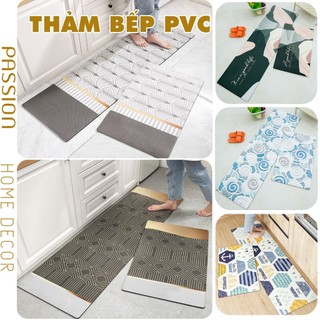 Thảm Bếp PVC Chống Thấm Chống Trơn Trượt Họa Tiết Núi Biển