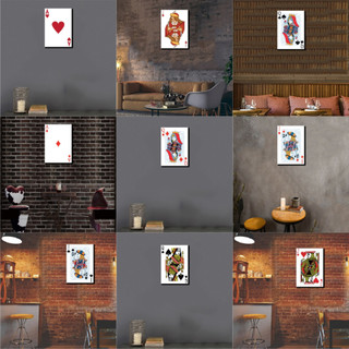 [SALE OFF] Tranh porket, trang trí quán bar, nhà hàng, khách sạn, tranh lá bài tây bằng gỗ treo tường độc lạ KT: 30x40cm