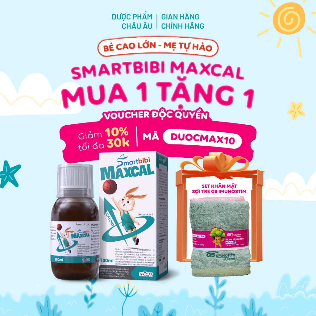 Siro Tăng Chiều Cao Smartbibi Maxcal Hỗ Trợ Xương Răng Chắc Khỏe Cho Bé