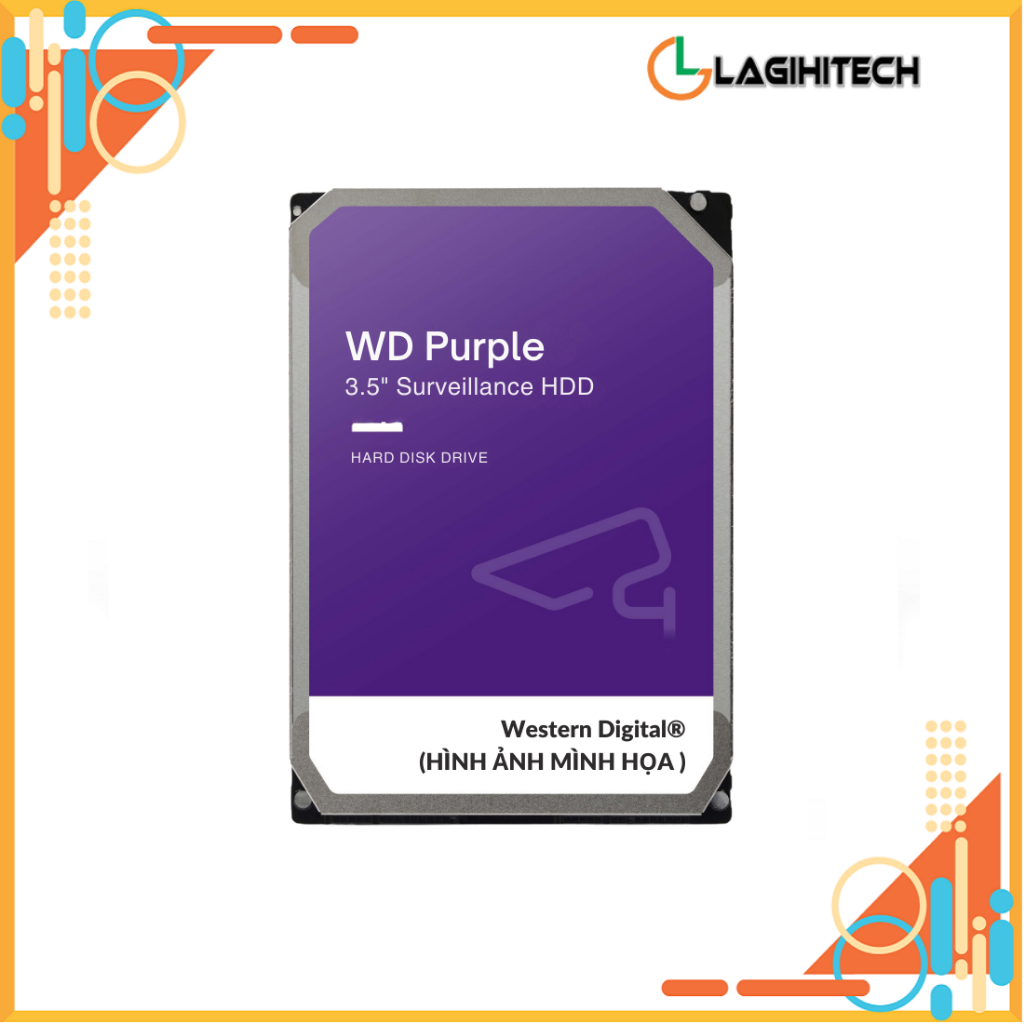 Ổ Cứng HDD 3.5 inch Western Digital Purple 4TB / 6TB / 8TB / 10TB / 12TB SATA III - Bảo Hành 3 NĂM