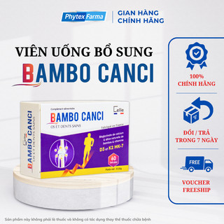 Viên uống bổ sung canxi hữu cơ D3 K2 Bambo Canci Hộp 60 viên