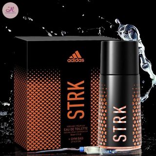 Set nước hoa adidas strk for him 2pcs eau de toilette 50ml + gym bag