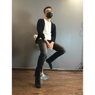 Quần jean nam quần bò nam phong cách chất co giãn kiểu dáng body chất hình thật