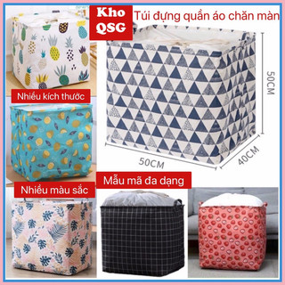 Sỉ 13k-Giỏ đựng quần áo bằng vải cỡ lớn, túi đựng chăn màn đa năng washday