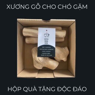 Combo hộp quà tặng cho thú cưng làm từ gỗ cà phê độc đáo ( VIP 3)