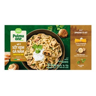 Mỳ ý sốt kem gà nấm Pulmuone 332,2g dành cho 2 người ăn