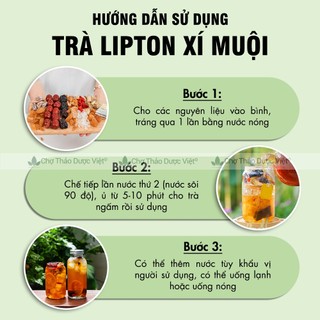 Trà lipton xí muội cam thảo, set trà tắc xí muội 10 vị mix sẵn mát gan, thanh nhiệt, giảm stress