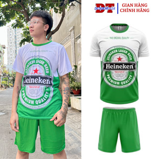 Bộ Thể Thao Nam BIA HEINEKEN quần áo tập gym đi chơi vải thun lạnh thoáng mát co giãn năng động thời trang - DTB