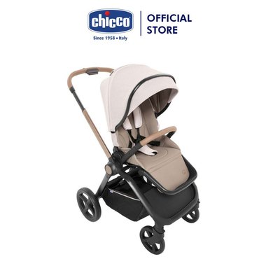 Xe đẩy thời trang Chicco Premium Mysa - Màu Be ánh kim/Đen satin