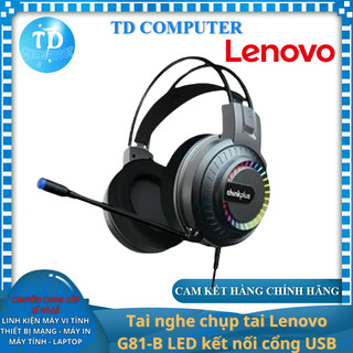 Tai nghe chụp tai lenovo g81-b led gaming led rgb có micro kết nối usb - hàng chính hãng