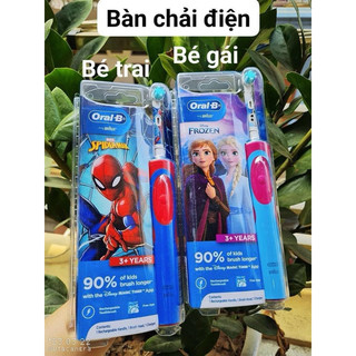 Bàn chải điện trẻ em từ 3 tuổi oral-b stages power 3+, bàn chải điện cho bé spiderman & frozen