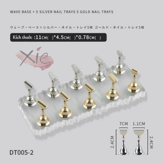 Set 10 chiếc đế gắn móng giả tập vẽ nail - đế nam châm gắn móng mẫu chuyên dụng