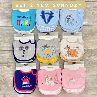 Yếm Cúc Chất Cotton Siêu Mềm Sunnozy - Set 2 Cái