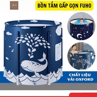 Bồn tắm gấp gọn cho gia đình 6 lớp FUHO, làm từ vải Oxford , chống thấm, cách nhiệt 3H , 8 chân trụ chắc chắn, gấp gọn