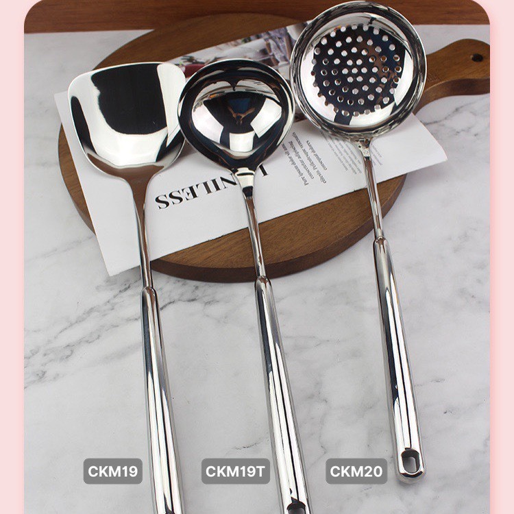 Bộ ba thìa xẻng muôi thủng Chockmen CKM19/CKM19T/CKM20