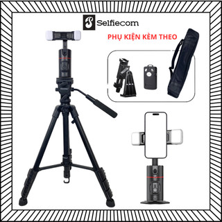 Combo Tripod 691 và Gimbal xoay tự động 360 độ kèm remote hỗ trợ quay video, chụp ảnh tiện lợi