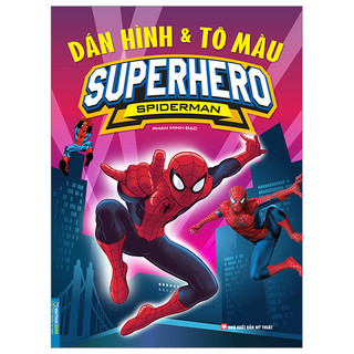 Sách - Dán Hình và Tô Màu Superhero Spiderman