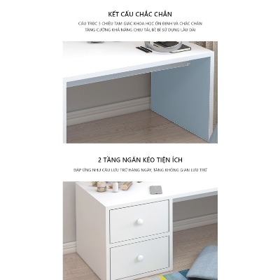 SHIP HỎA TỐC Bàn trang điểm bệt có ngăn kéo, bàn làm việc ngồi bệt đa năng gỗ MDF cao cấp | BigBuy360 - bigbuy360.vn