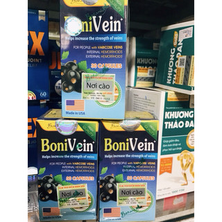 Bonivein hỗ trợ trĩ, suy giãn tĩnh mạch hộp 30 viên