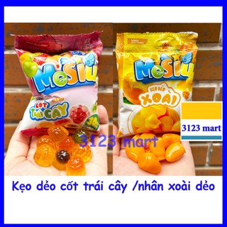 (hsd 06/2025) Lẻ 1 gói kẹo dẻo MESIU Đức Hạnh nhân siro trái cây/ nhân xoài dẻo gói 25g, 27g