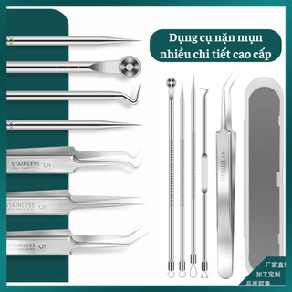 Set dụng cụ lấy nhân mụn dụng cụ nặn mụn inox không rỉ cao cấp