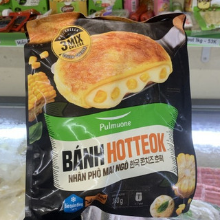 Bánh hotteok nhân phô mai ngô Pulmuone 360g, bánh nếp phô mai, bánh xếp phô mai