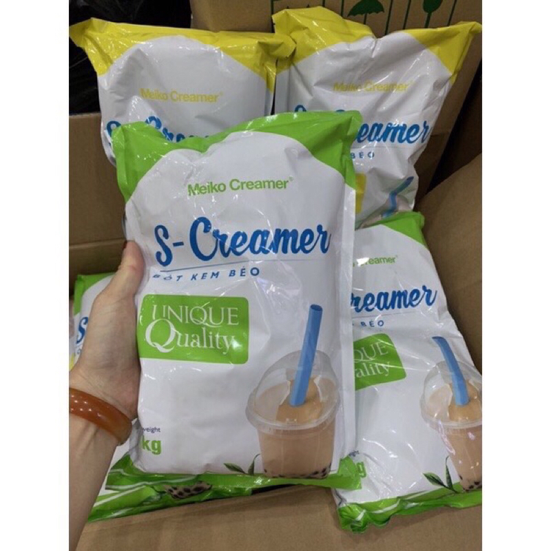 Bột Kem Béo S-Creamer Gói 1kg (Nhãn Xanh)- bột kem béo pha trà sữa Đài Loan